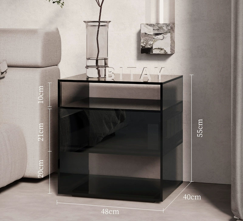 Acrylic small internet celebrity bedside table light luxury simple cabinet ins