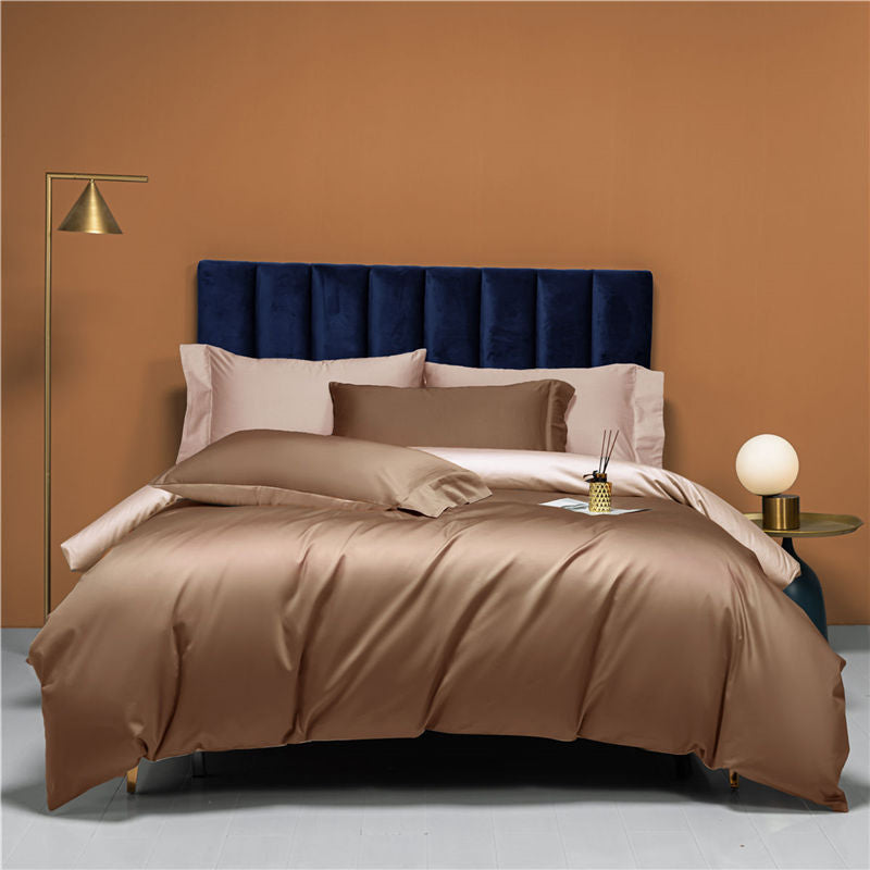 Luxe Sateen Duvet Cover + Pillowcase - 2pcs(1 pillow + 1 duvet) & 4pcs(2 pillows + 2 duvet)